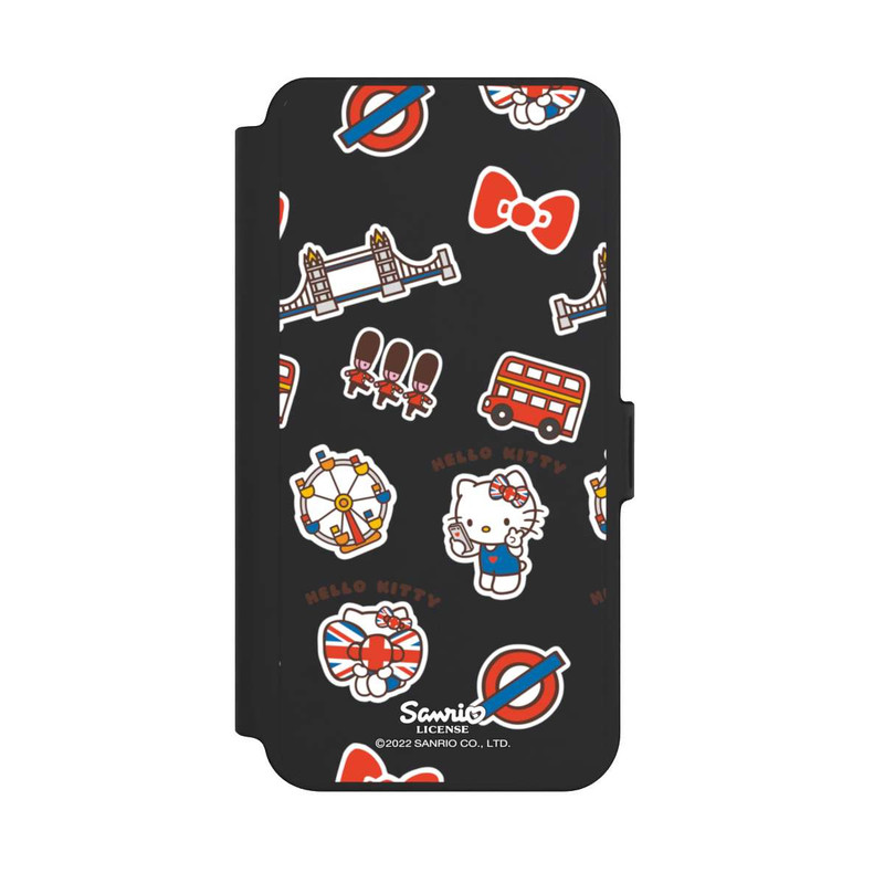 Galaxy S25 + NIVOflip Hello Kitty Londoner Abzeichen Transparent