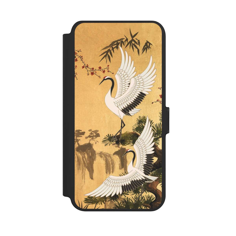 Galaxy S25 + NIVOflip Kraniche Gold Japan 2