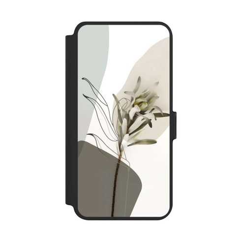 Samsung Galaxy S25+  NIVOflip Boho Line Art Olivgrün