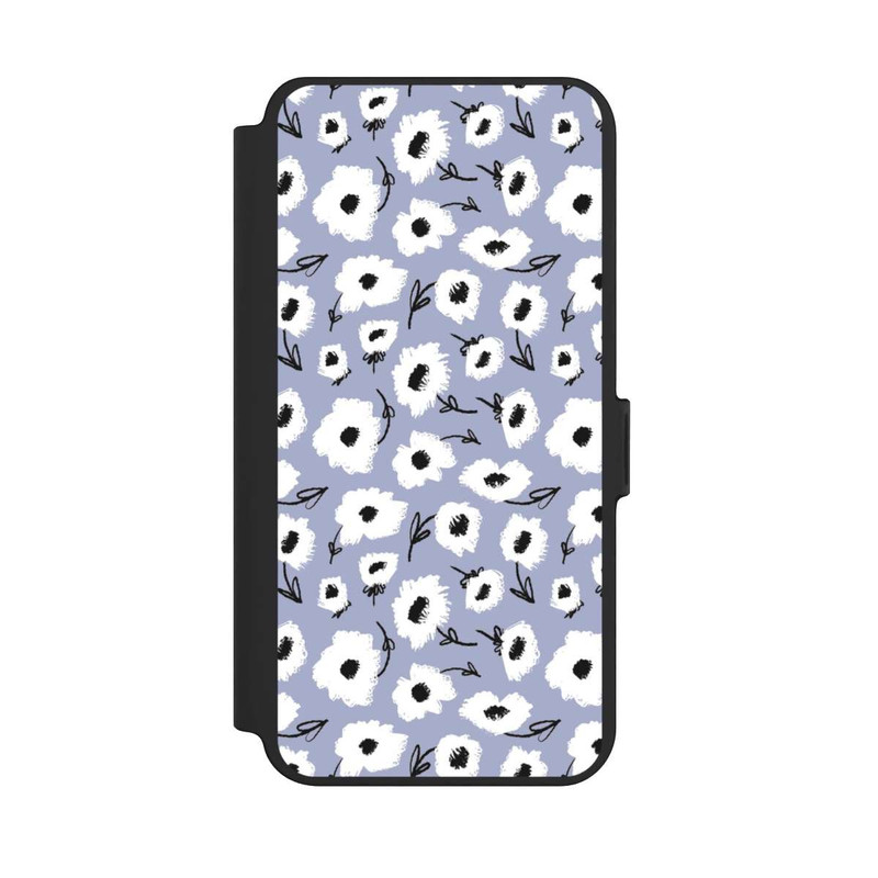 Galaxy S25 + NIVOflip Pattern Fleurs Lilas