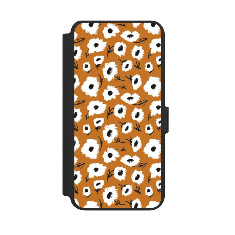 Galaxy S25 + NIVOflip Pattern Fleurs Ocres