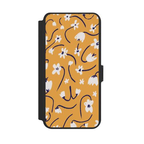 Samsung Galaxy S25+  NIVOflip Pattern Petites Fleurs Jaunes