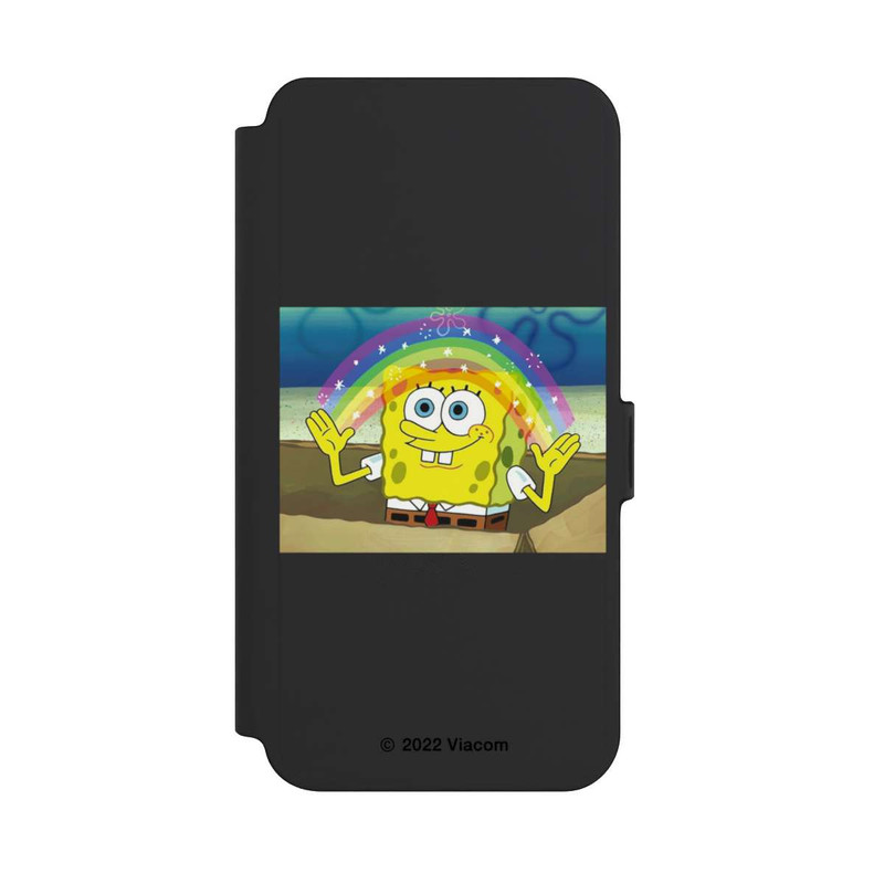 Galaxy S25 + NIVOflip Spongebob - Regenbogen Meme transparent