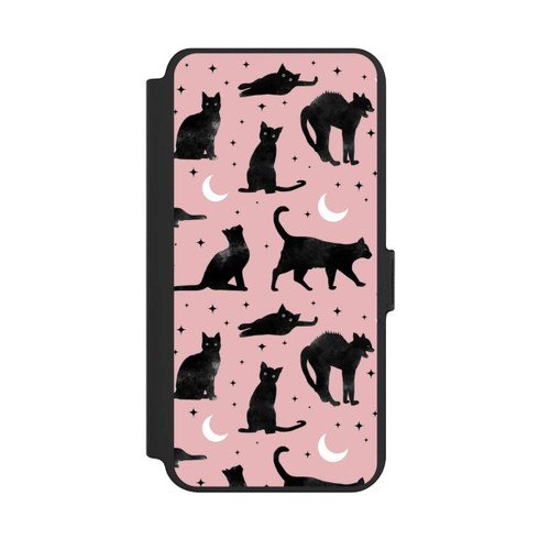 Samsung Galaxy S25+  NIVOflip Lune &amp; Chats Fond Rose