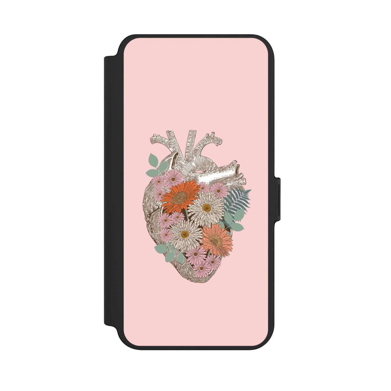 Galaxy S25 + NIVOflip Florales Vintage-Herz