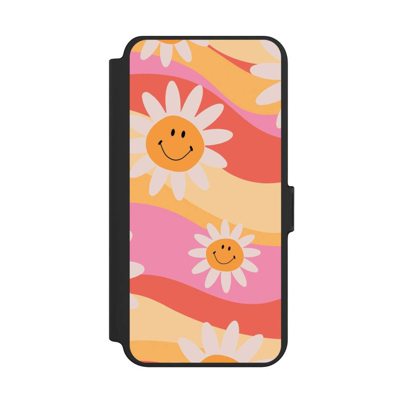 Galaxy S25 + NIVOflip Retro Smiles Orange Colorful