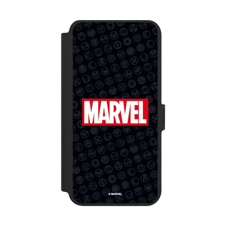 Galaxy S25 + NIVOflip Marvel Logo Noir Rouge