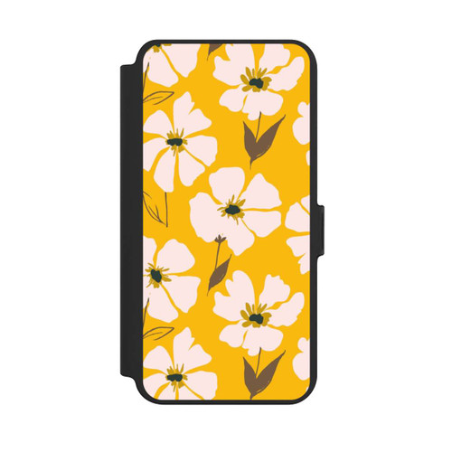Samsung Galaxy S25+  NIVOflip Blumenwiese auf Gelb Ocker