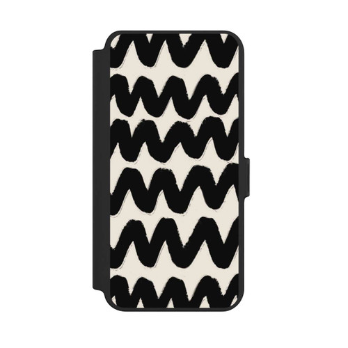 Samsung Galaxy S25+  NIVOflip Vagues Noires Pattern