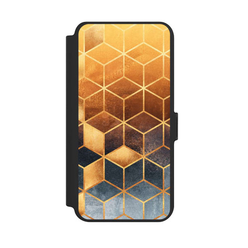 Samsung Galaxy S25+  NIVOflip Würfel goldener Farbverlauf