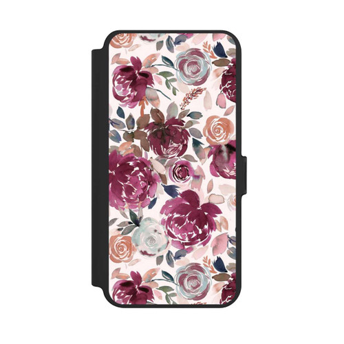 Samsung Galaxy S25+  NIVOflip Herbstpfingstrosen und Rosen in Rosa