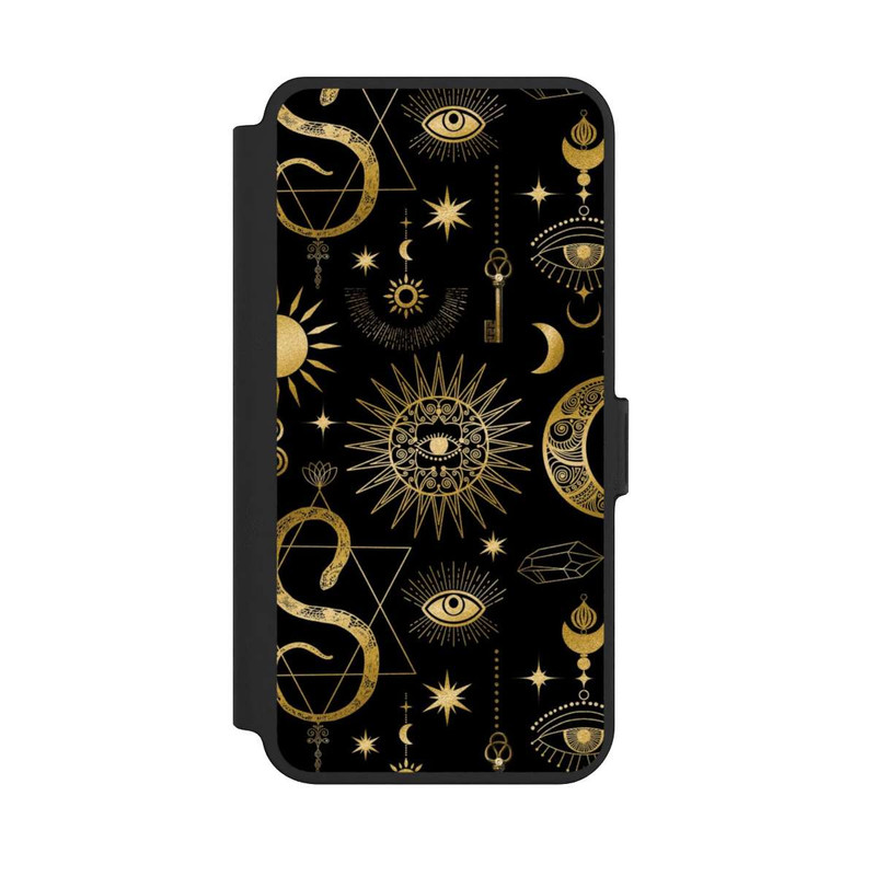 Galaxy S25 + NIVOflip Himmlische Sonne und Mond Steampunk