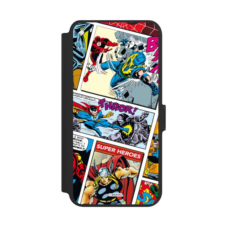 Galaxy S25 + NIVOflip Marvel Retro Comic Blue