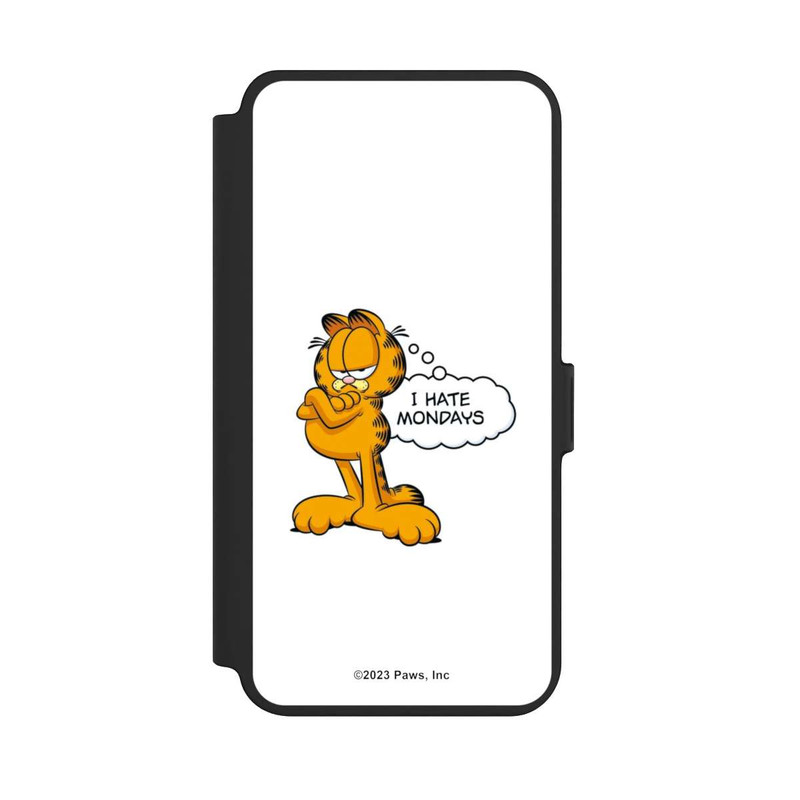 Galaxy S25 + NIVOflip Garfield I Hate Mondays Weiß