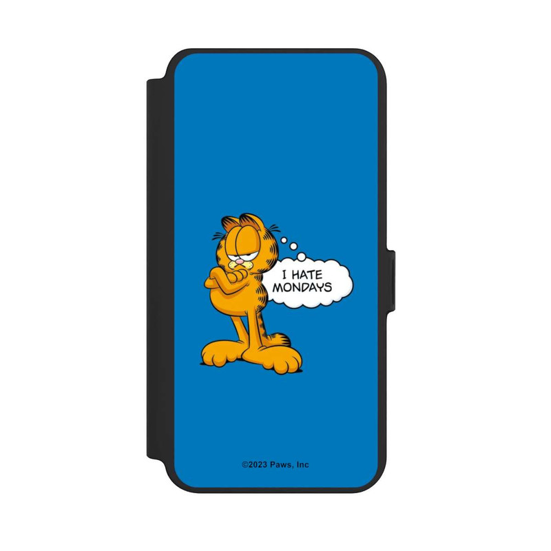 Galaxy S25 + NIVOflip Garfield I Hate Mondays Blau