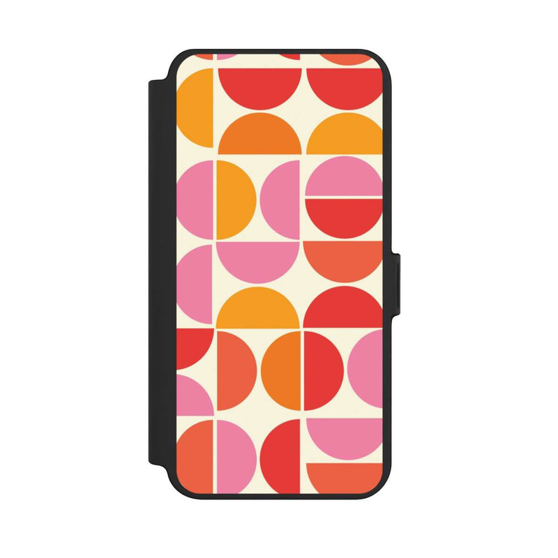 Galaxy S25 + NIVOflip Retro Trend Muster Orange