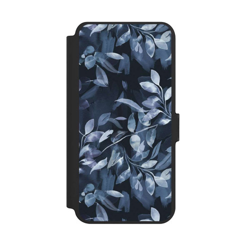 Samsung Galaxy S25+  NIVOflip Aquarelle Feuilles Mystiques Marine