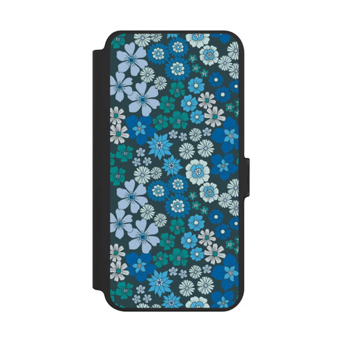 Samsung Galaxy S25+  NIVOflip Fleurs bleues DeinDesign