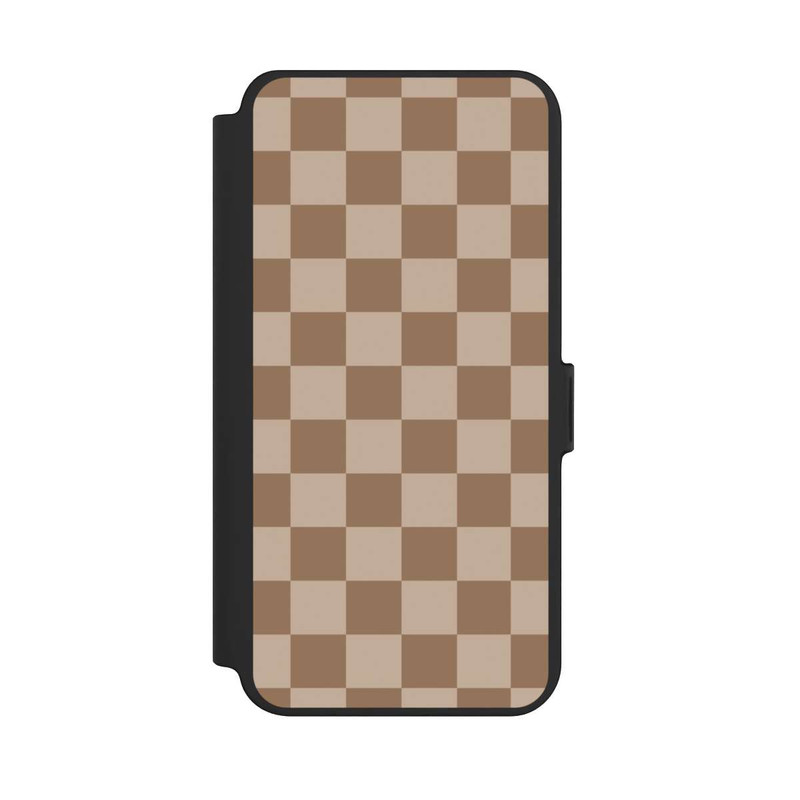 Galaxy S25 + NIVOflip Carreaux marron