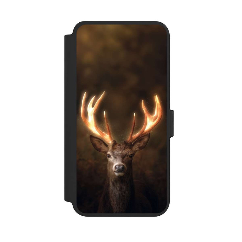 Galaxy S25 + NIVOflip Hirsch Goldenes Geweih