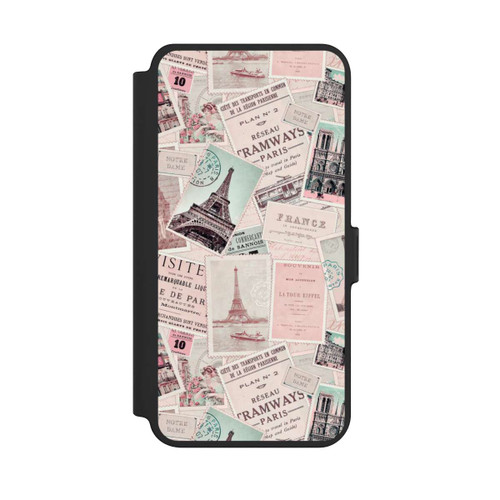Samsung Galaxy S25+  NIVOflip Vintage Paris Postcards Pattern