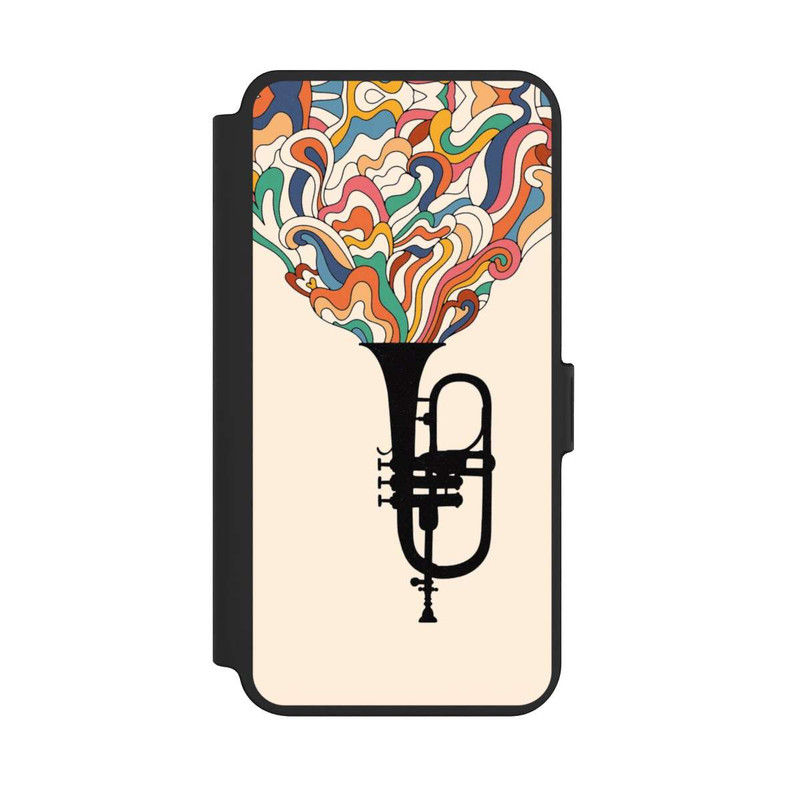 Galaxy S25 + NIVOflip Flügelhorn Jazz bunt