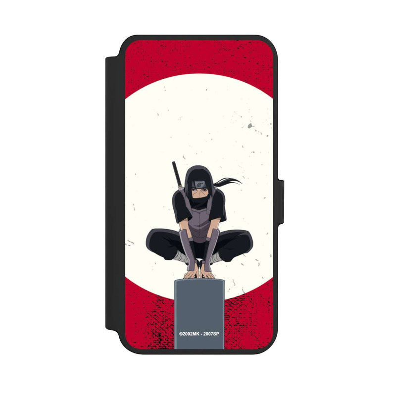 Galaxy S25 + NIVOflip Itachi Uchiha Symbol Roter Hintergrund