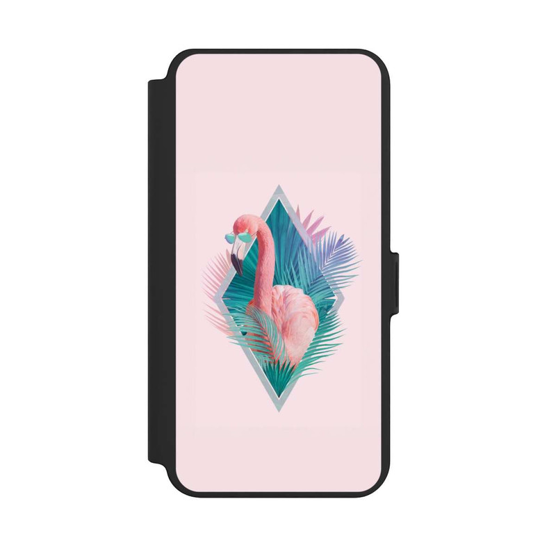 Galaxy S25 + NIVOflip Tropical Leaves Flamingo