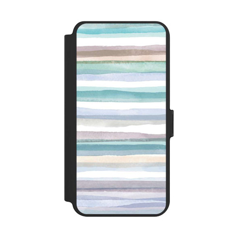 Samsung Galaxy S25+  NIVOflip Pastellfarbene Streifen Blau