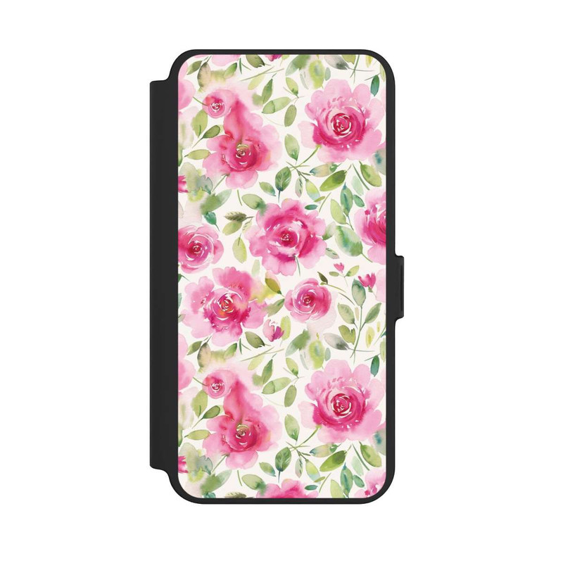 Galaxy S25 + NIVOflip Aquarelle de roses fraîches