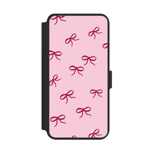 Samsung Galaxy S25+  NIVOflip Schleifen Muster Rot Pink