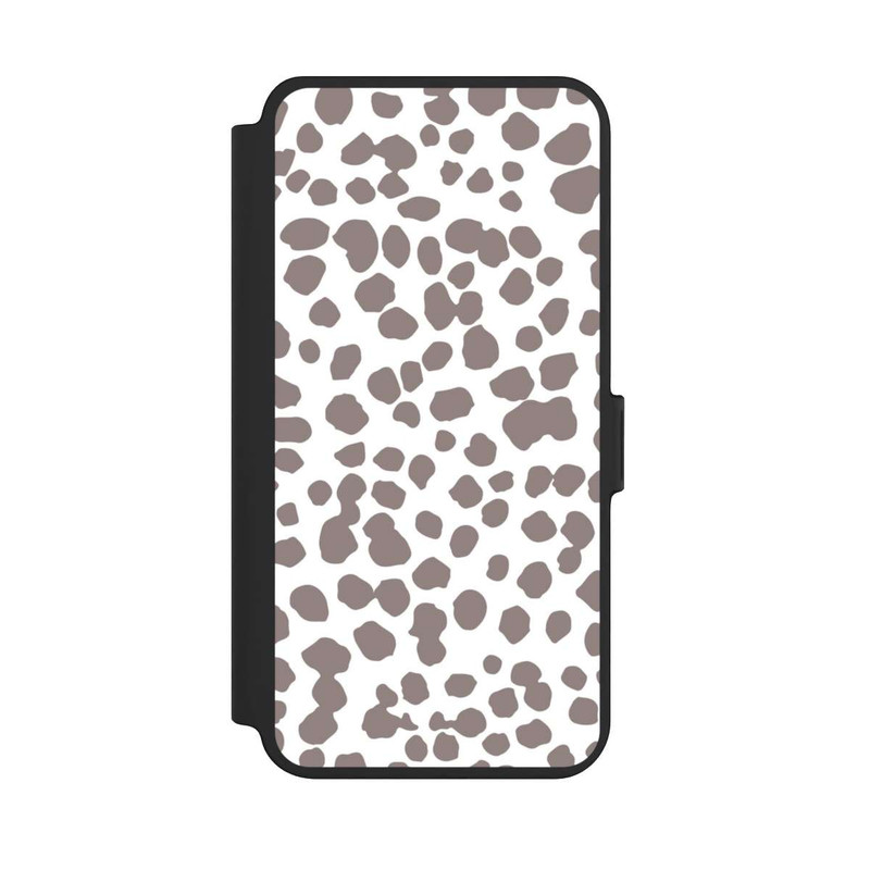 Galaxy S25 + NIVOflip Gepard Muster Braun Weiß