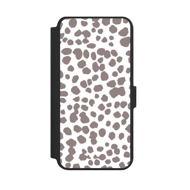 Galaxy S25 + NIVOflip Motif Guépard Marron Blanc