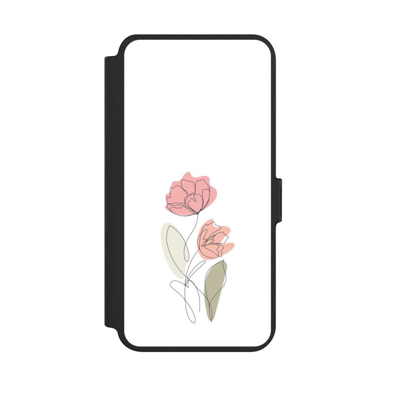 Galaxy S25 + NIVOflip Blume Line Art Rot