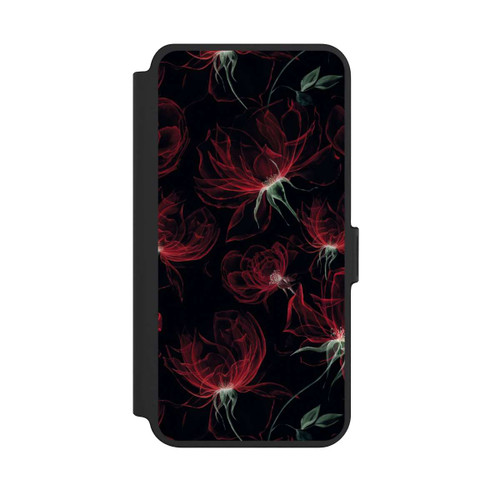 Samsung Galaxy S25+  NIVOflip Tapete mit roten Blumen