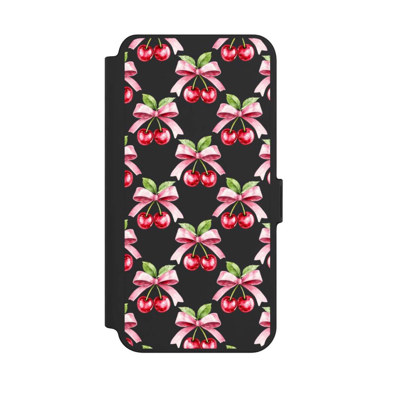 Galaxy S25 + NIVOflip Kirsche Schleife Art mit KI