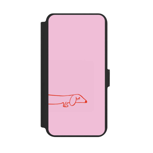 Samsung Galaxy S25+  NIVOflip Dachshund Illustration Pink