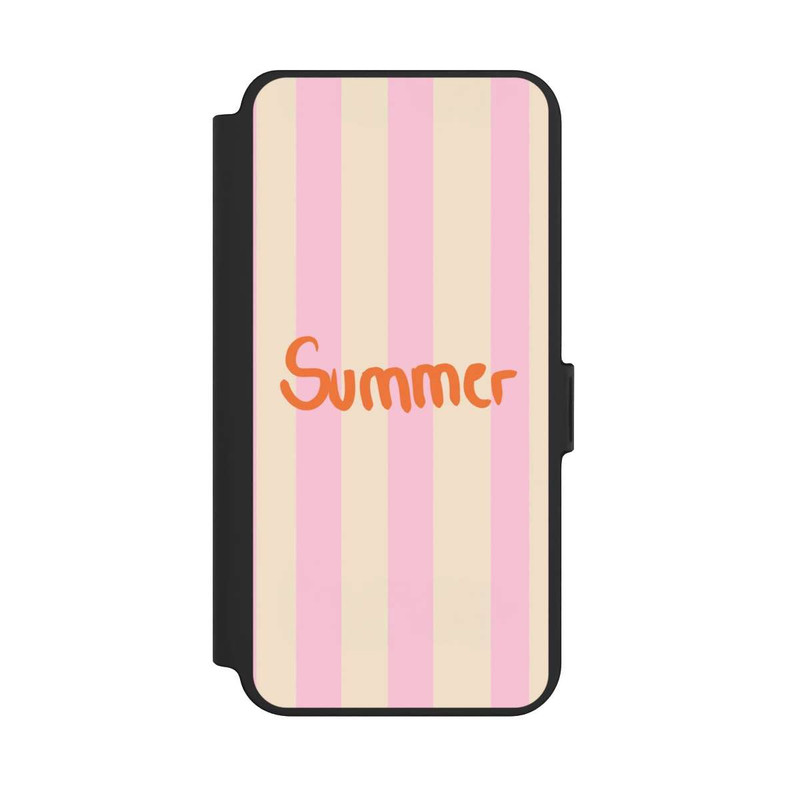 Galaxy S25 + NIVOflip Summer Pink And Orange Stripes