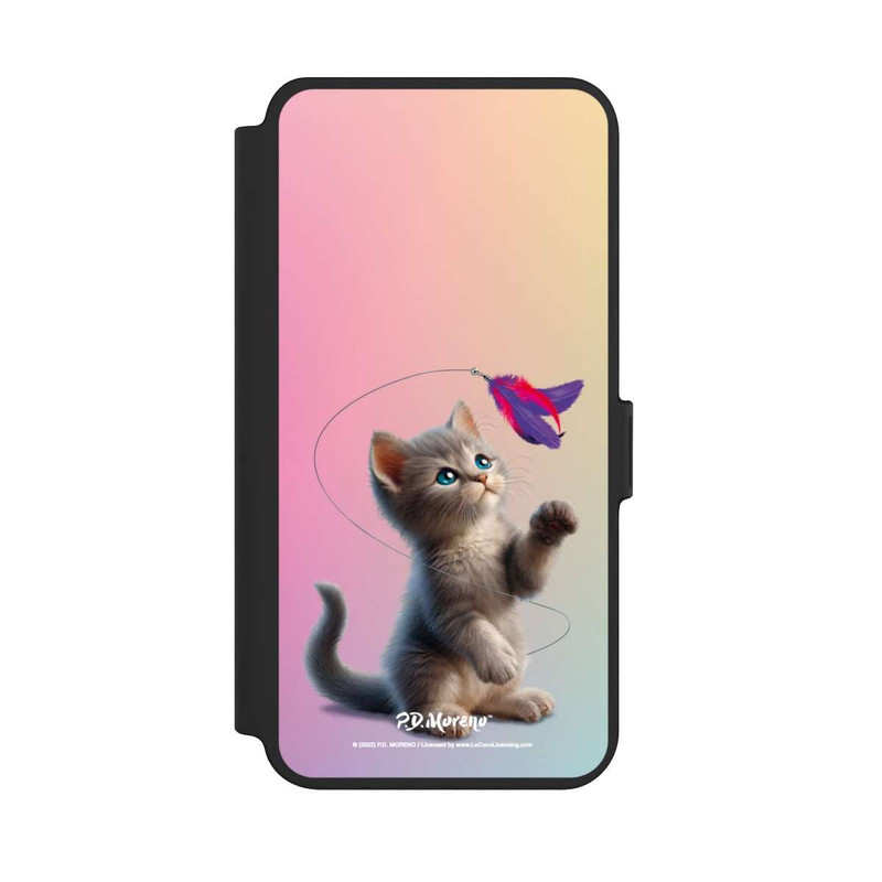 Galaxy S25 + NIVOflip Playing Cat with Feather