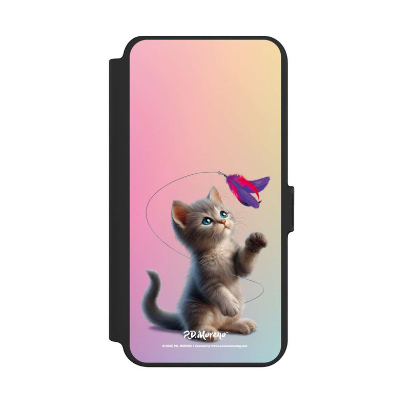 Galaxy S25 + NIVOflip Playing Cat with Feather