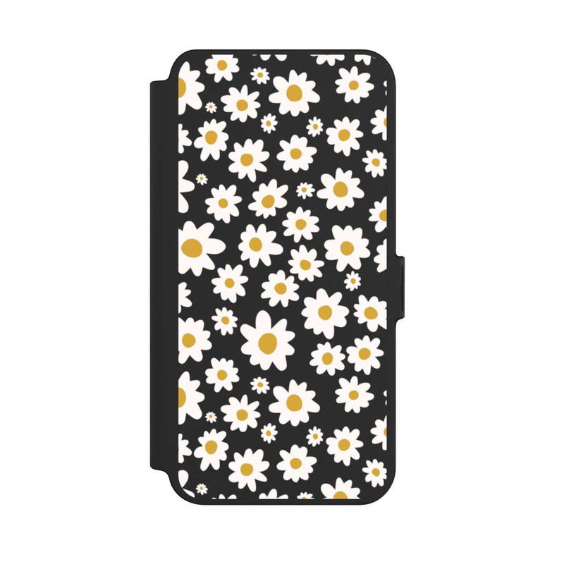 Galaxy S25 + NIVOflip Daisy Flower Seamless Pattern Transparent