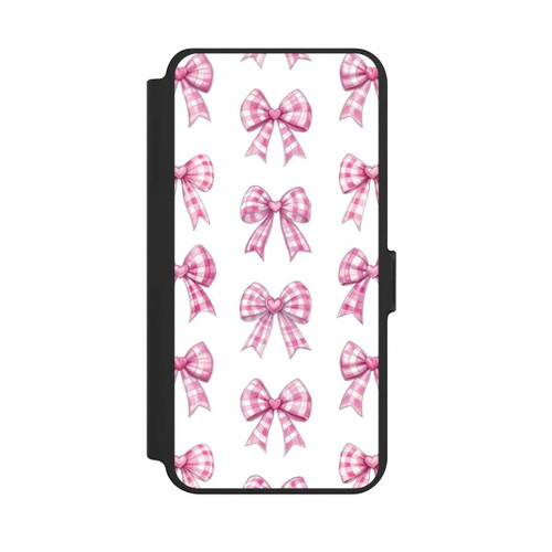Samsung Galaxy S25+  NIVOflip Pink Gingham Hearts and Bows