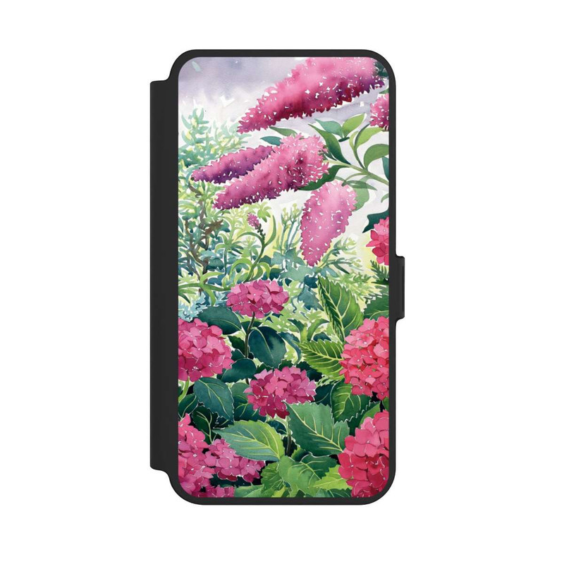 Galaxy S25 + NIVOflip Garden Hydrangeas and Buddleia by Christopher Ryland