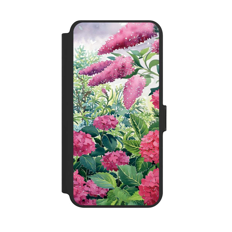 Galaxy S25 + NIVOflip Garden Hydrangeas and Buddleia by Christopher Ryland