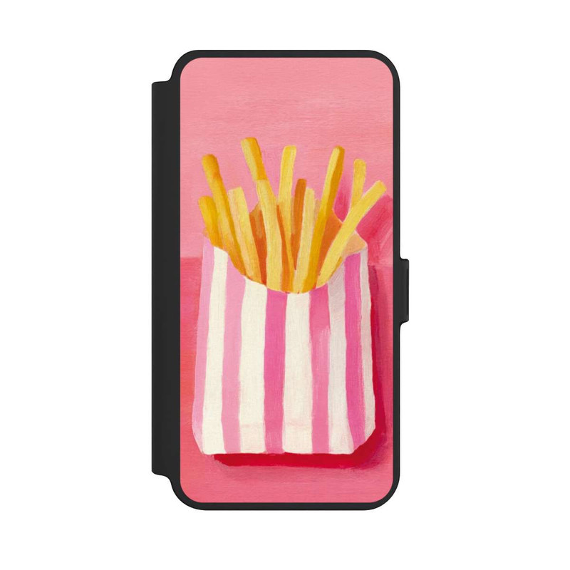 Galaxy S25 + NIVOflip Retro Pommes Pink Watercolor