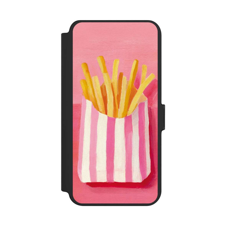 Galaxy S25 + NIVOflip Retro Fries Pink Watercolor