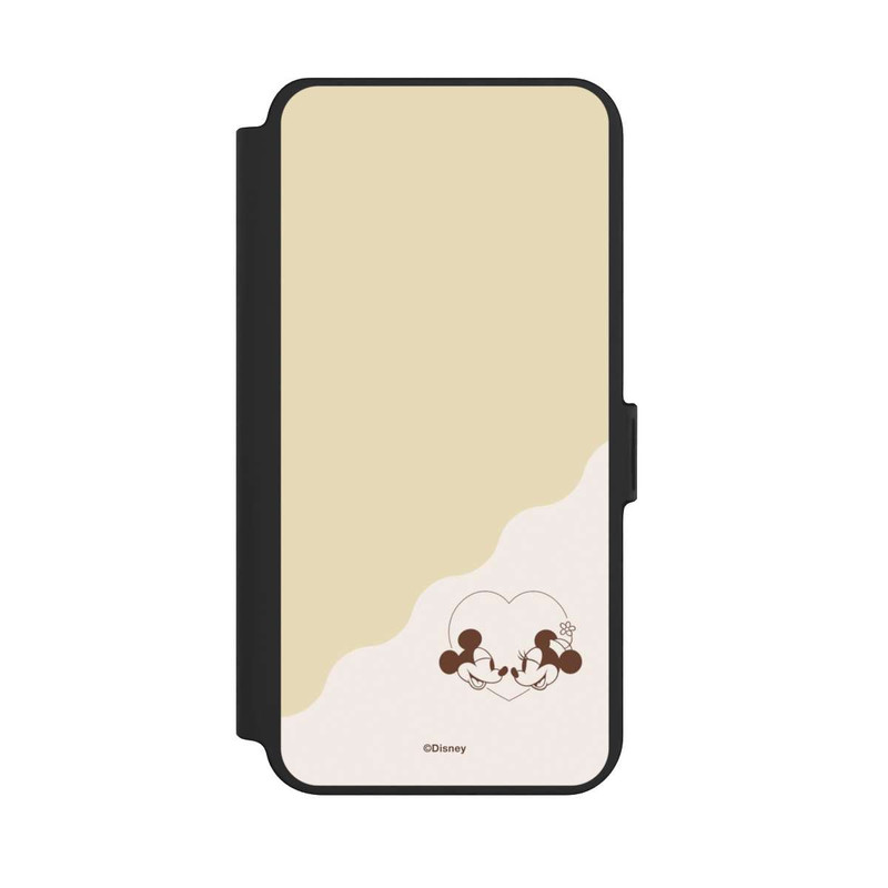 Galaxy S25 + NIVOflip Mickey and Minnie Love Heart Beige