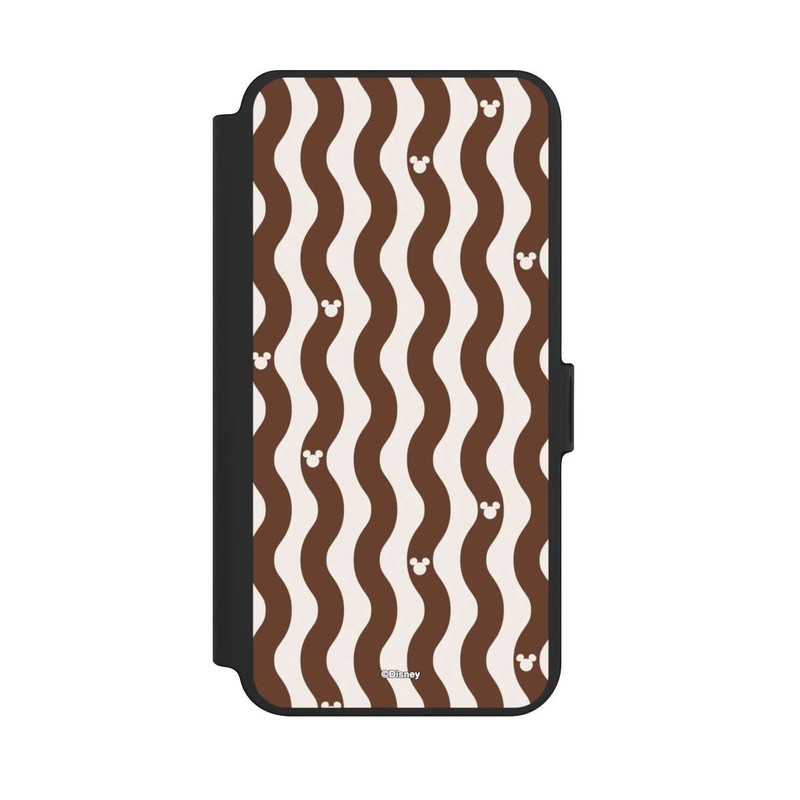 Galaxy S25 + NIVOflip Mickey Mouse Brown Pattern Waves