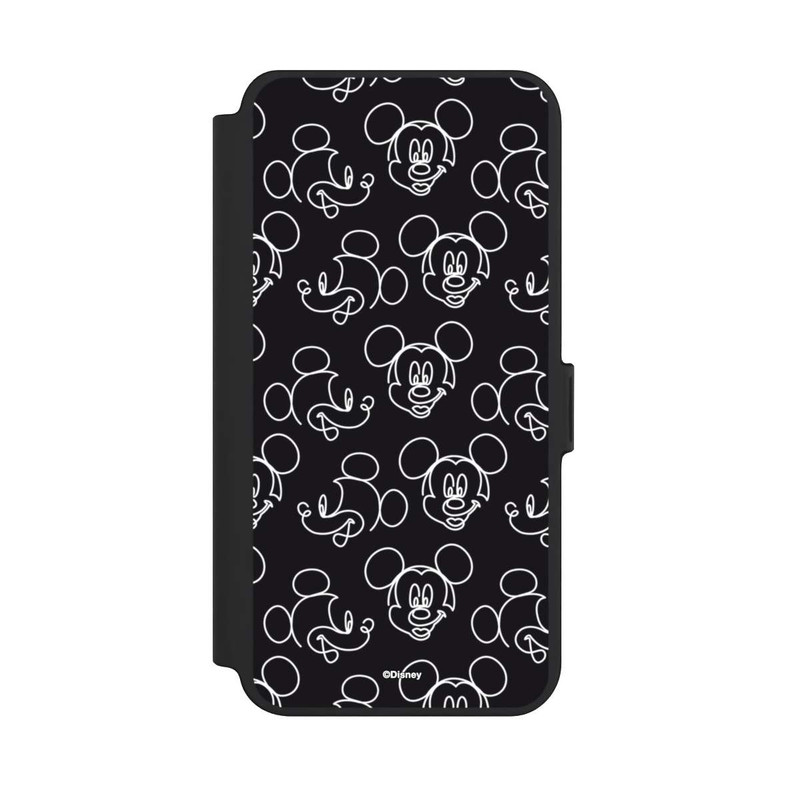 Galaxy S25 + NIVOflip Disney Mickey Faces Black Line Art Pattern