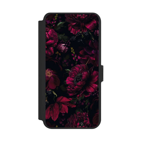 Samsung Galaxy S25+  NIVOflip Dunkle Rote Blumen Liebe